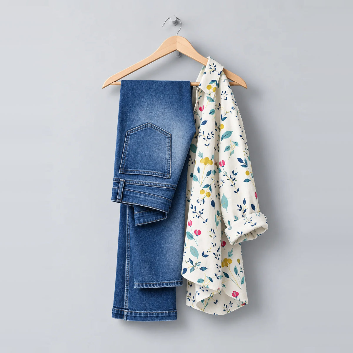 A pair of jeans, before transformation