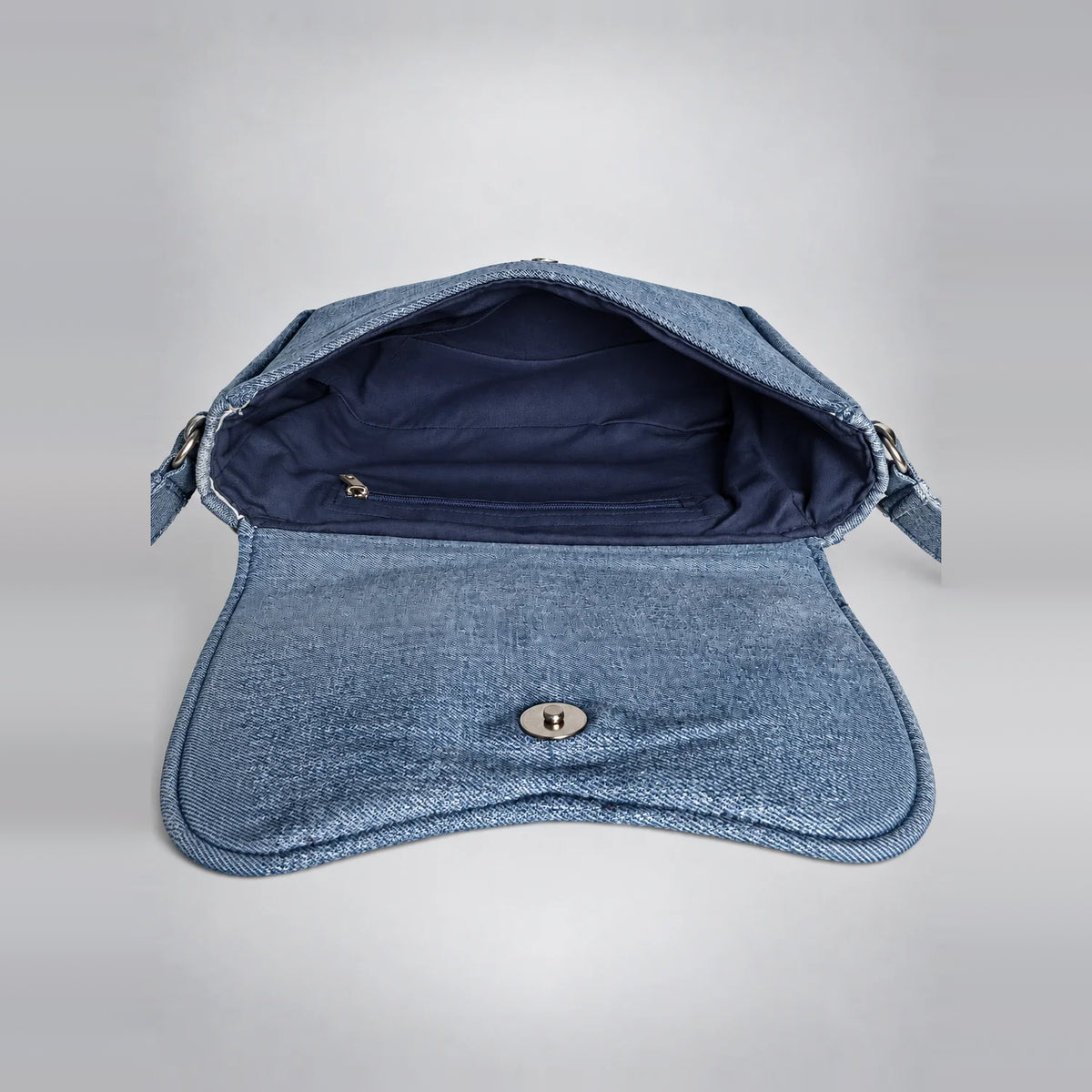 Allure Dune Handbag – upcycled denim bag, view 4 of 8