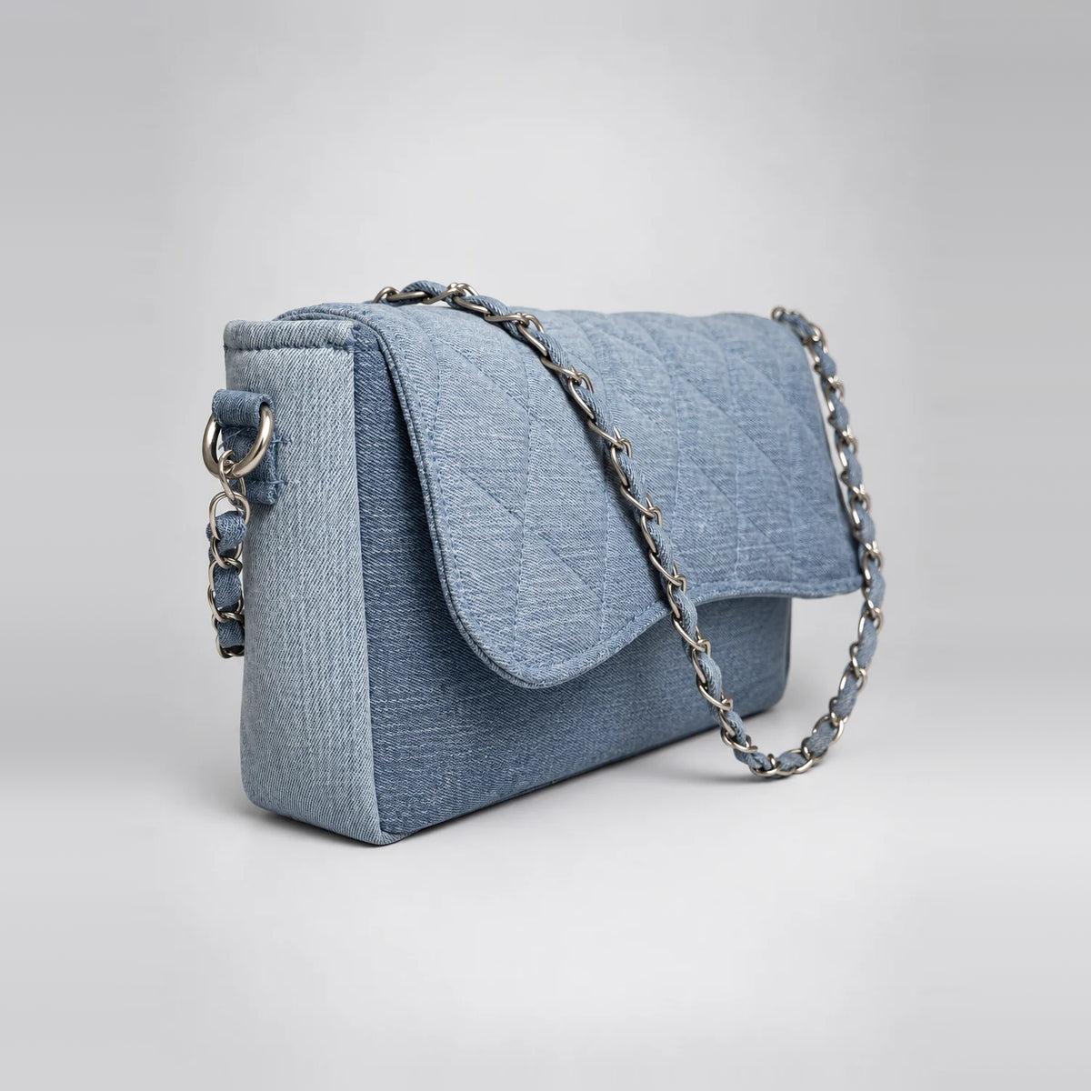 Allure Dune Handbag – upcycled denim bag, view 2 of 8