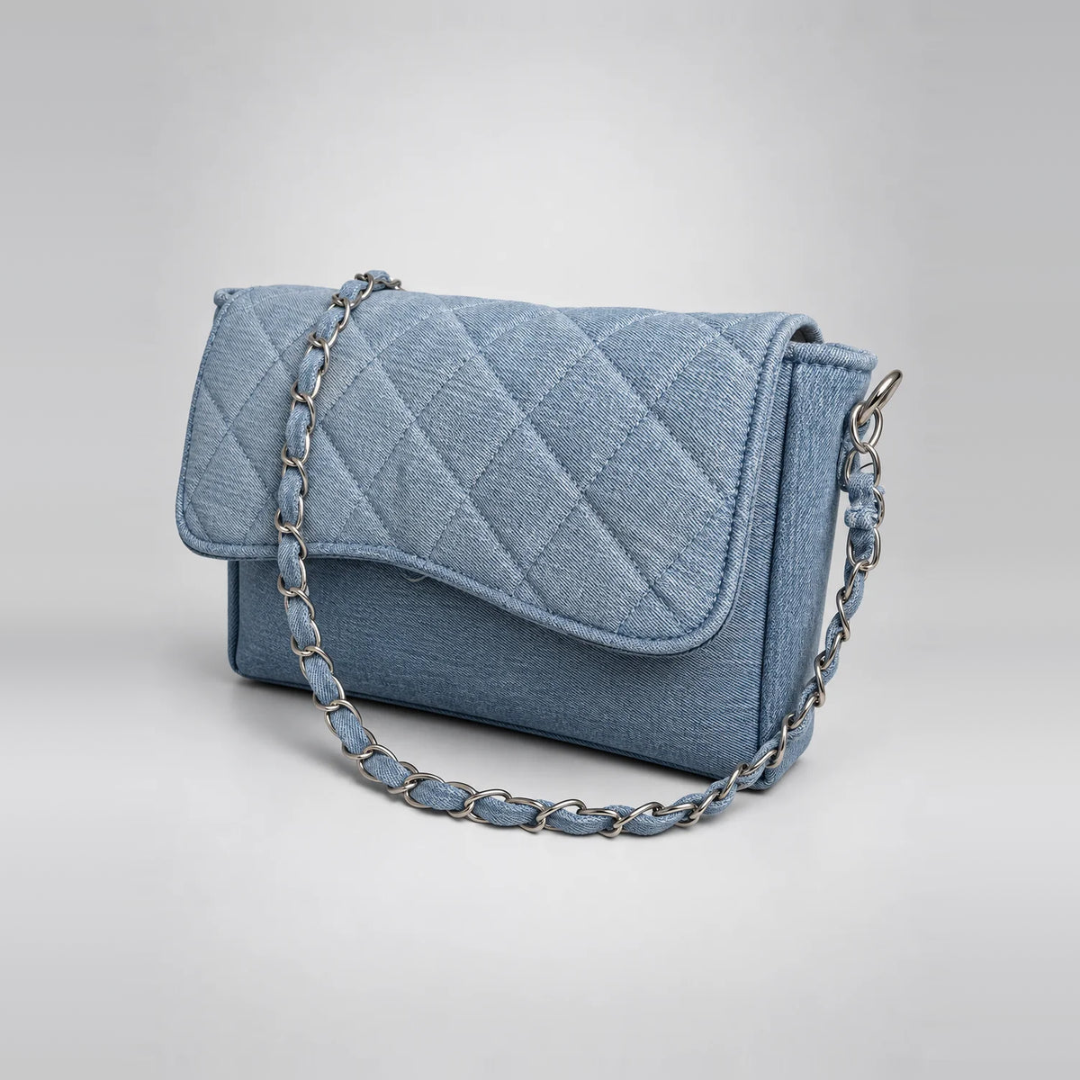Allure Dune Handbag – upcycled denim bag, view 3 of 8