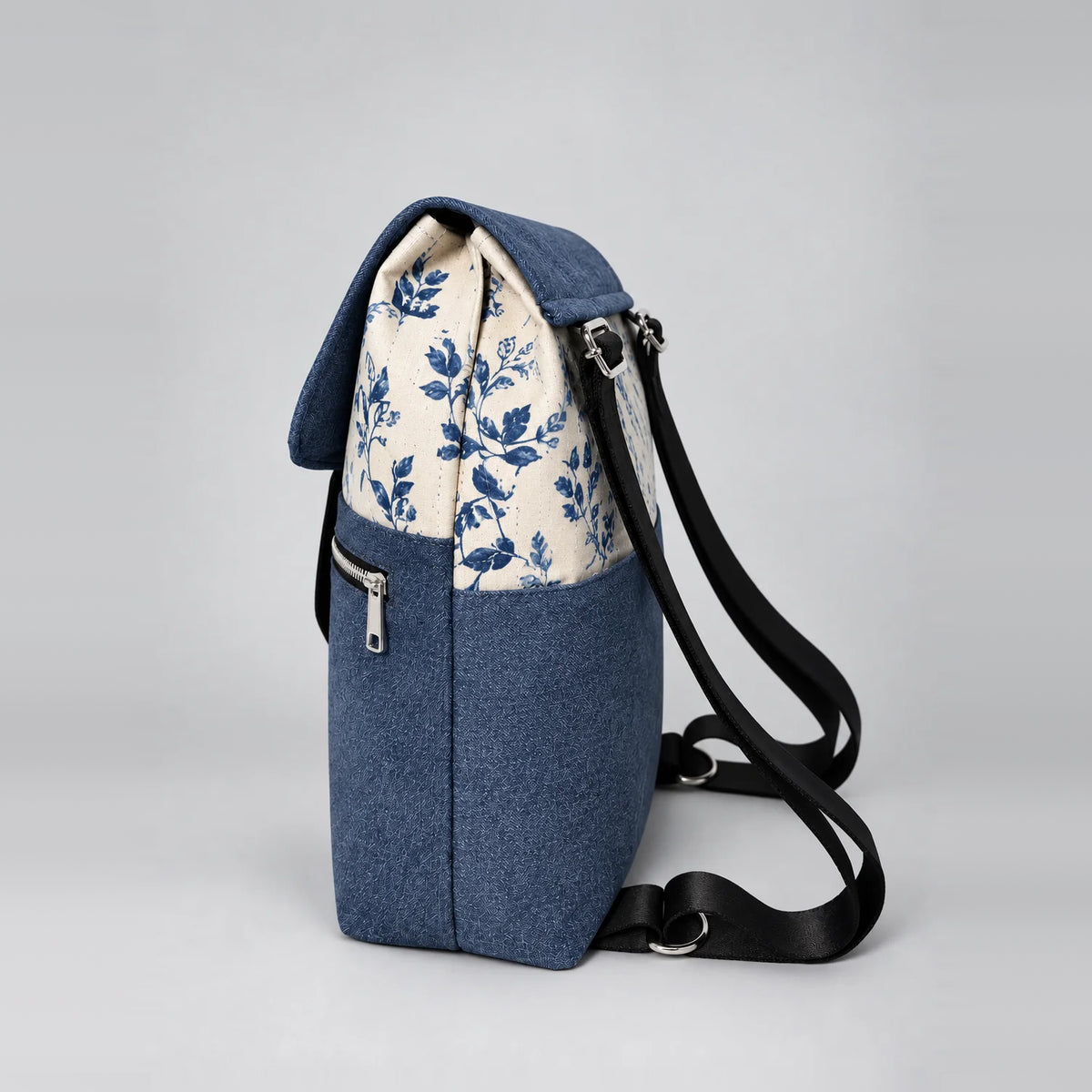 Anchor Stride Backpack – upcycled denim bag, view 2 of 5