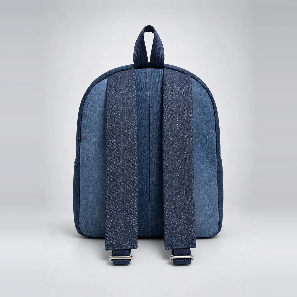 Aura Stride Mini Backpack – upcycled denim bag, view 3 of 5