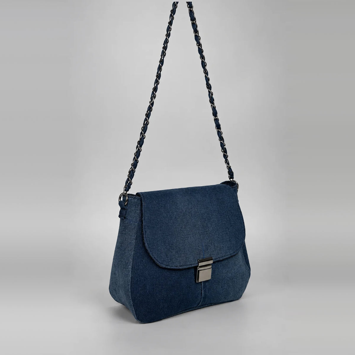 Bloom Dune Handbag – upcycled denim bag, view 3 of 5