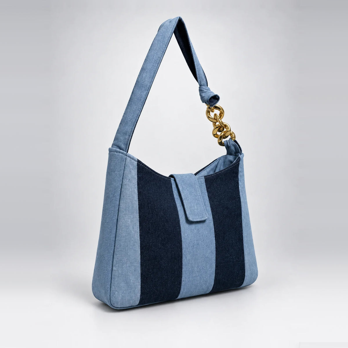 Denim-Delight Rhythm Tote – upcycled denim bag, view 2 of 9