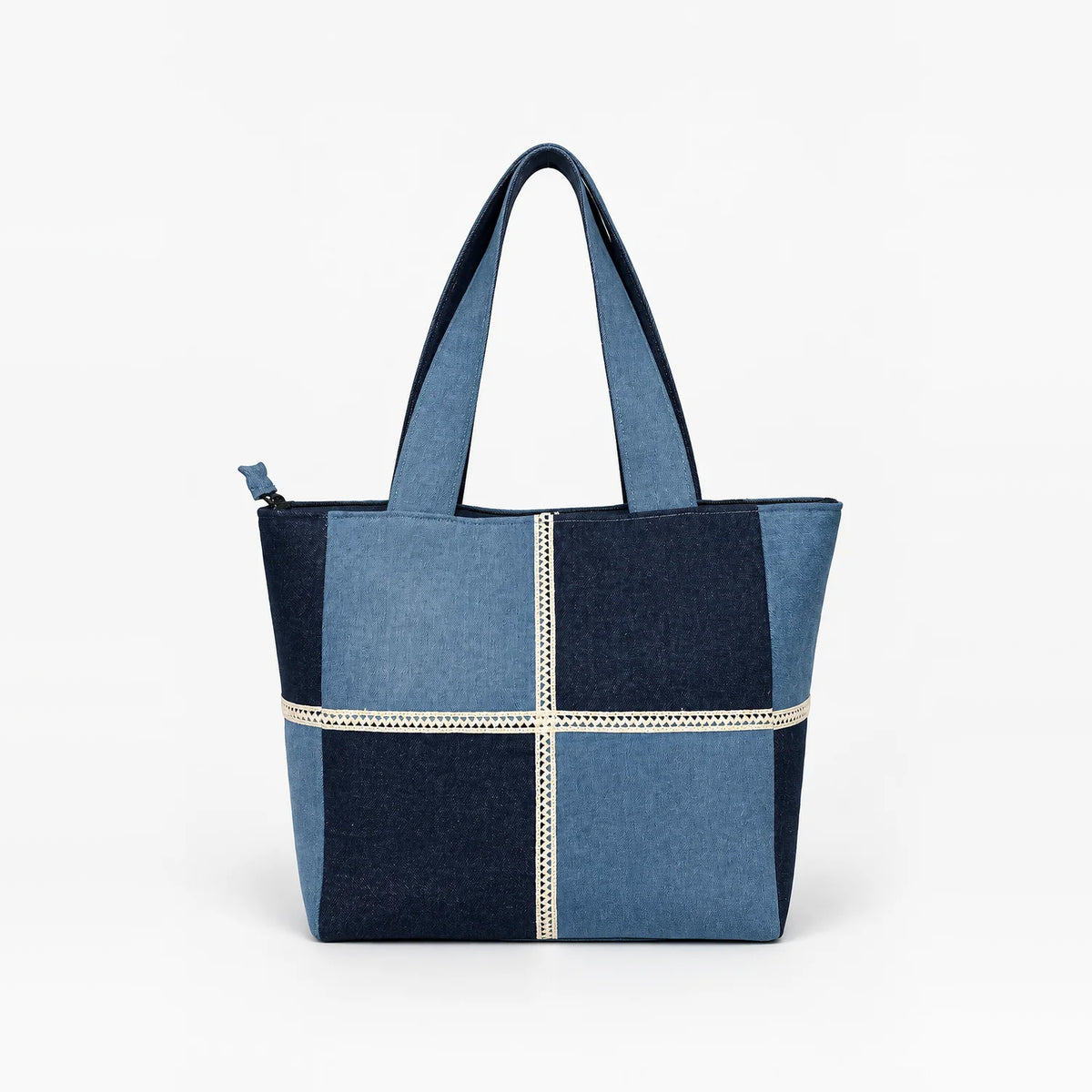 Inside Out Classic Tote – upcycled denim bag, view 4 of 5