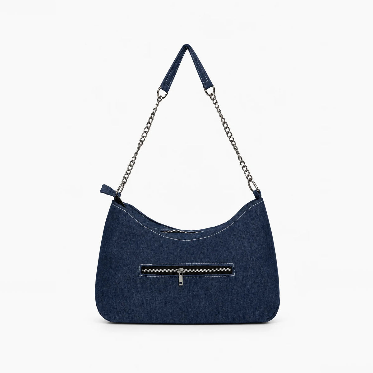 Midnight-Arc Edge Handbag – upcycled denim bag, view 4 of 5