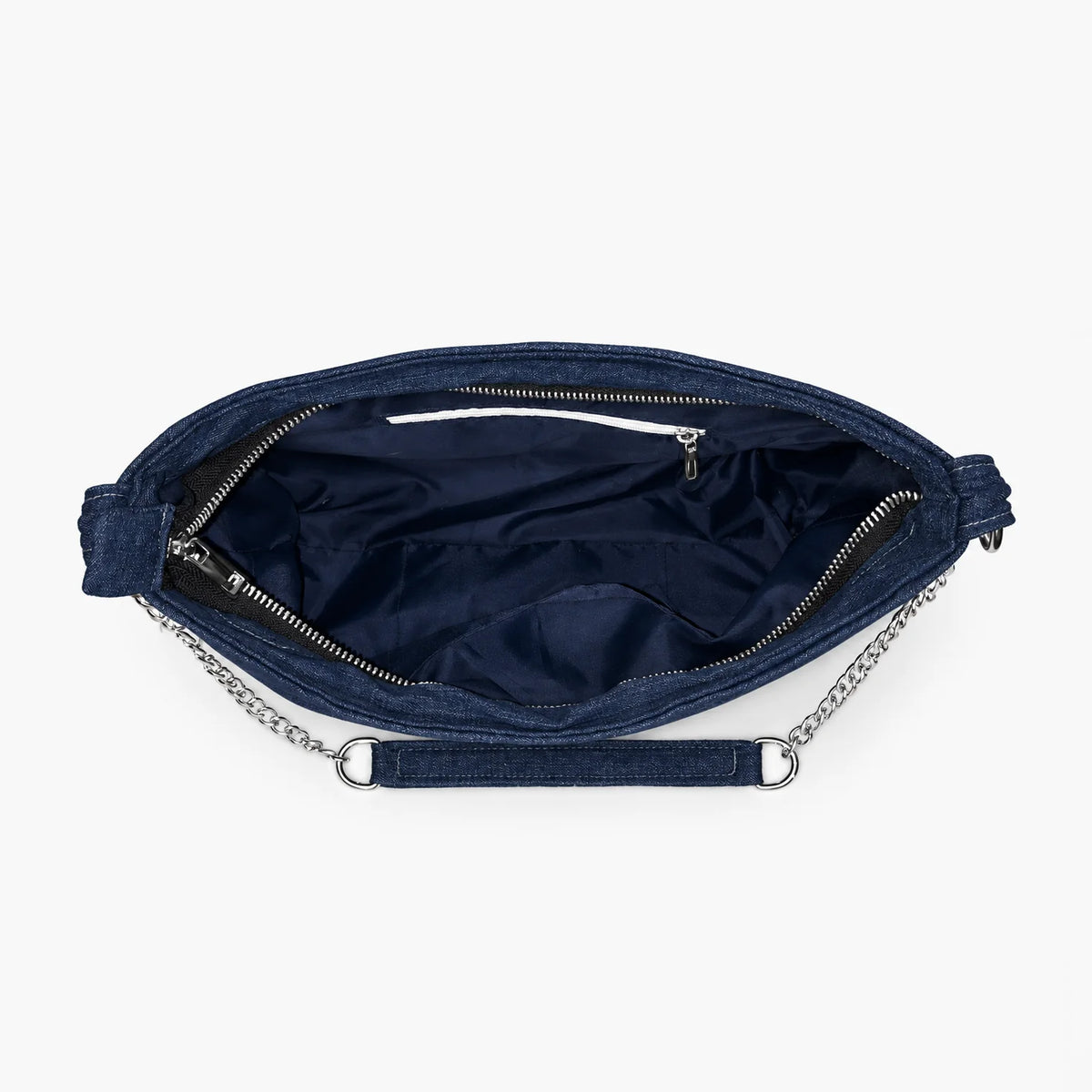 Midnight-Arc Edge Handbag – upcycled denim bag, view 5 of 5