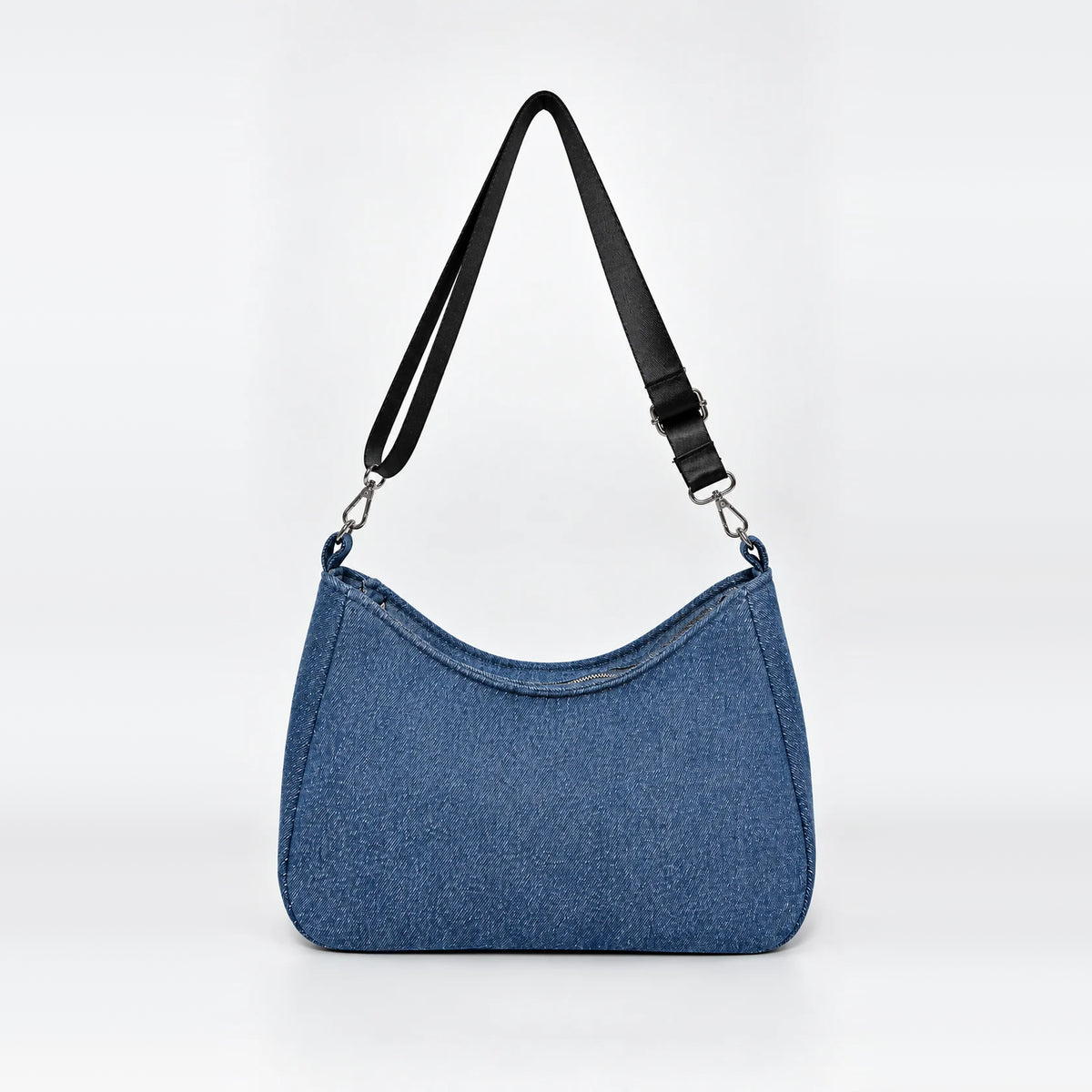 Midnight-Arc Luna Handbag – upcycled denim bag, view 4 of 5