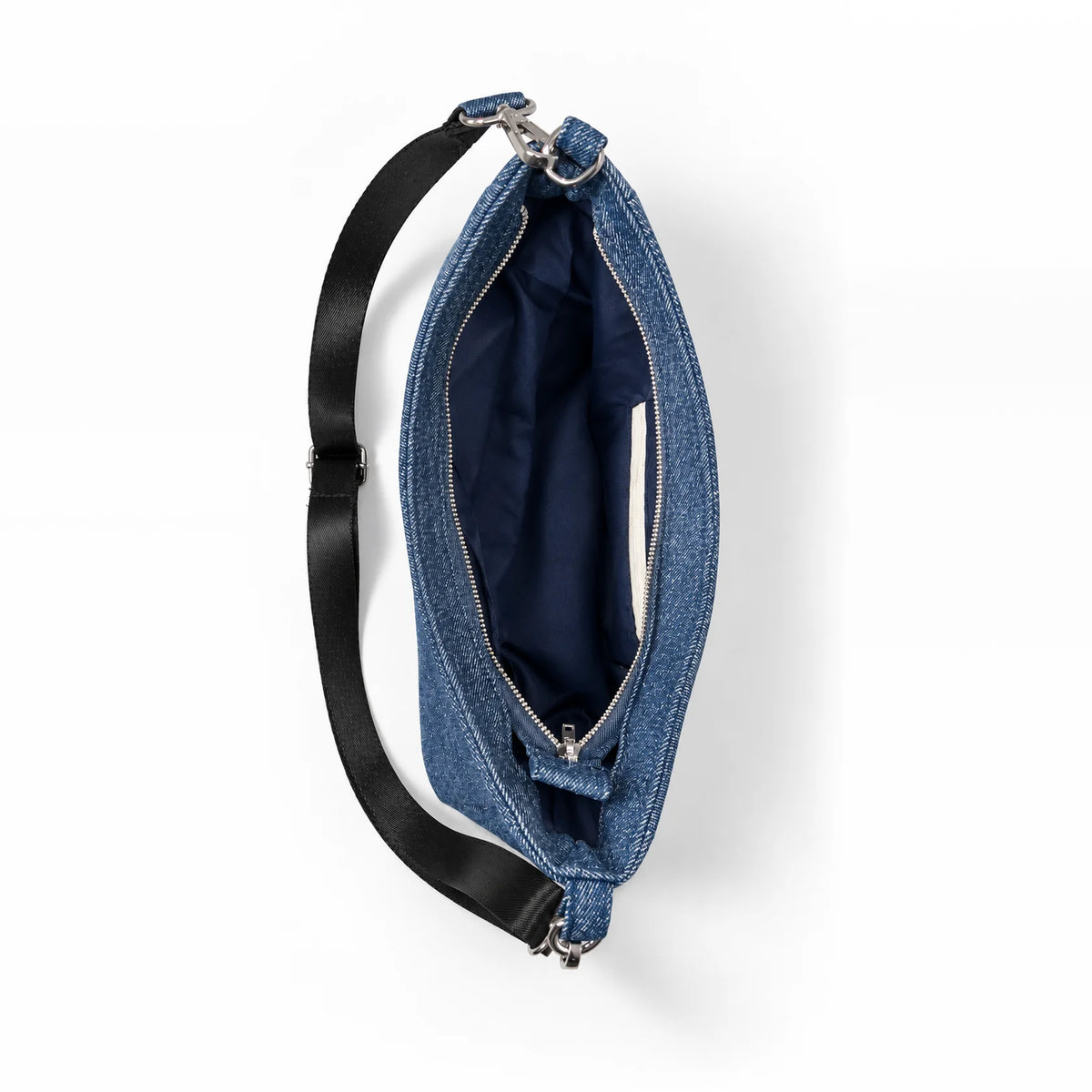 Midnight-Arc Luna Handbag – upcycled denim bag, view 5 of 5
