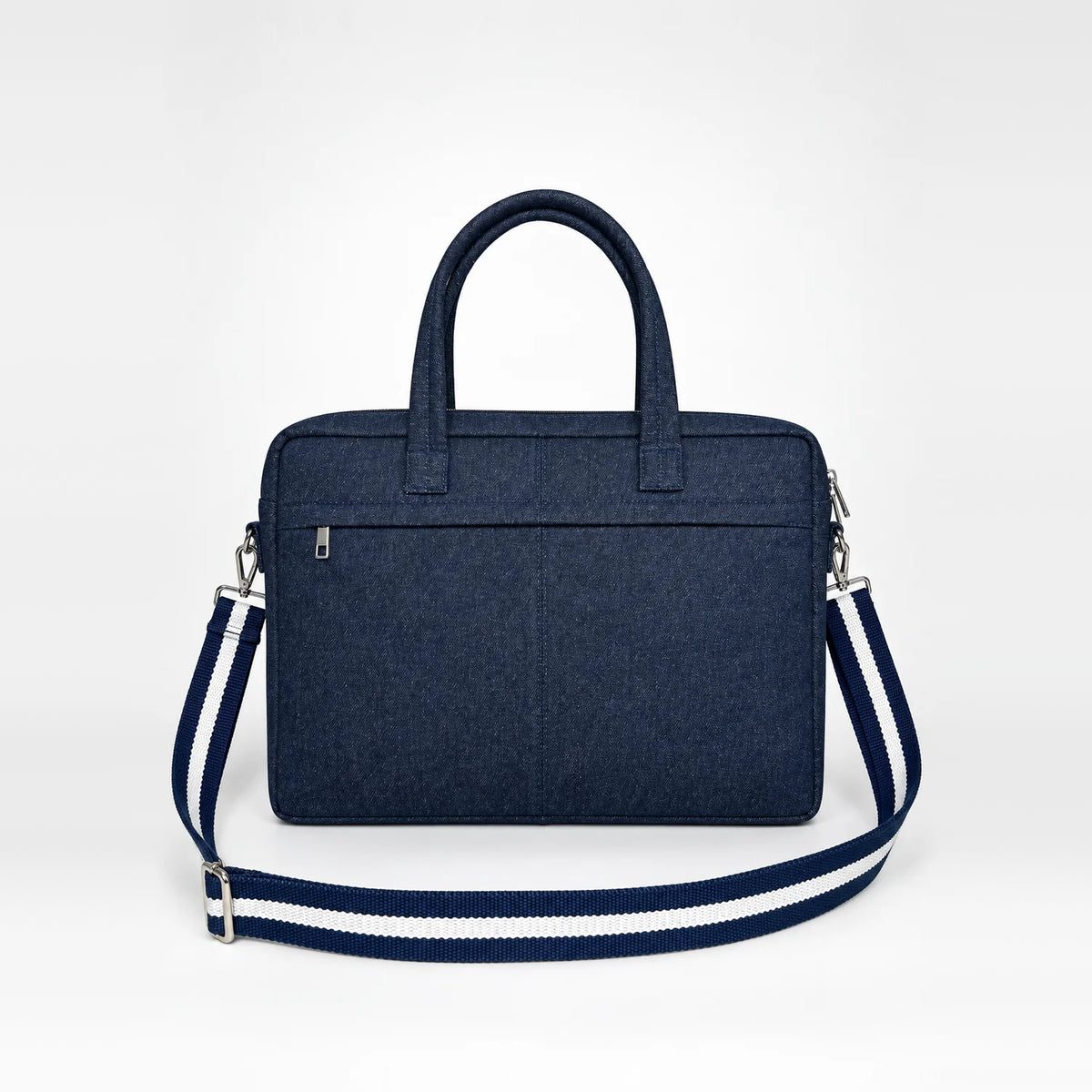 Reclaim Ripple Laptop Bag – upcycled denim bag, view 4 of 5