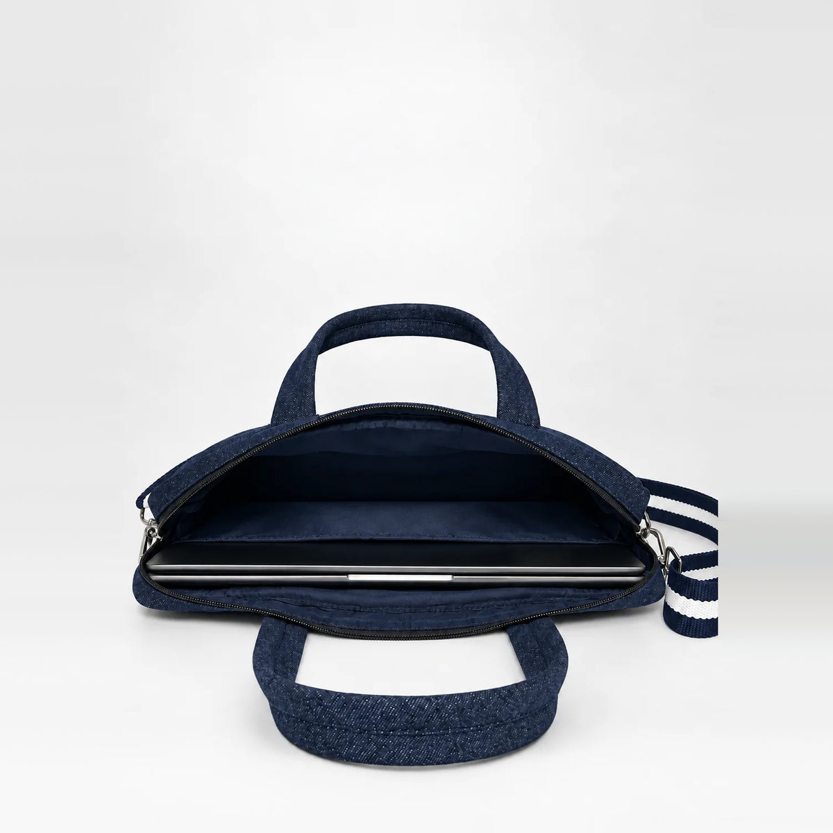 Reclaim Ripple Laptop Bag – upcycled denim bag, view 5 of 5