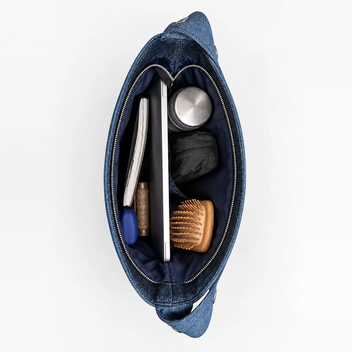 Strap Stud Tote – upcycled denim bag, view 5 of 5