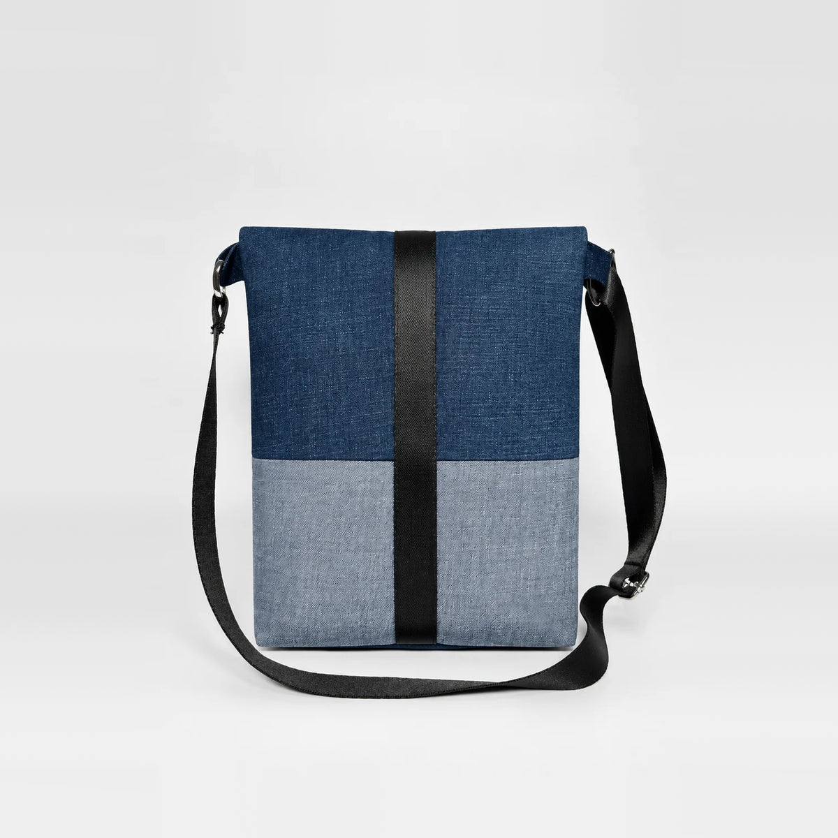 Terra Fold Messenger Sling – upcycled denim bag, view 4 of 7